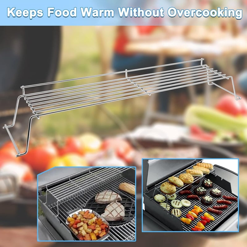 Adviace 65054 Grill Warming Rack for Weber Genesis 300 Series, Genesis E310, E320, E330, S310, S320, S330, Stainless Steel Warming Grates Replacement for Weber Genesis Grill Parts, Weber 81323, 62749. - Image 5